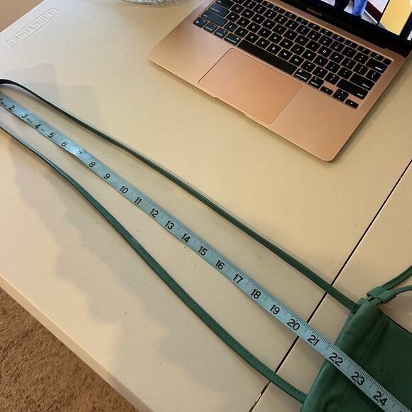 Madewell Piazza Bucket Jade Green Genuine Leather Drawstring Crossbody Bag - Picture 9 of 12